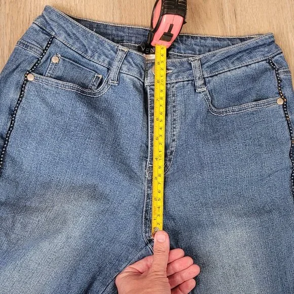 Venus 6 Extreme Flare Medium Wash Jean 9 inch rise NWT - Picture 8 of 11